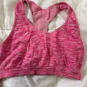 Seamless Pink Racerback Sports Bra - Women